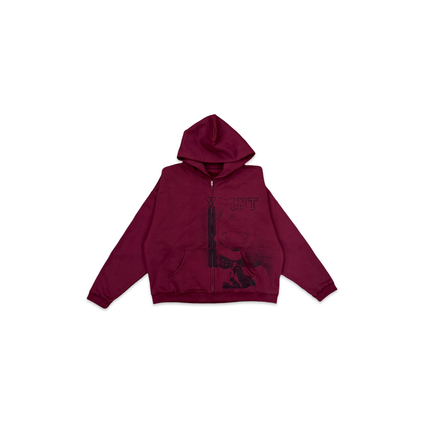 Burgundy Extant Zip Up