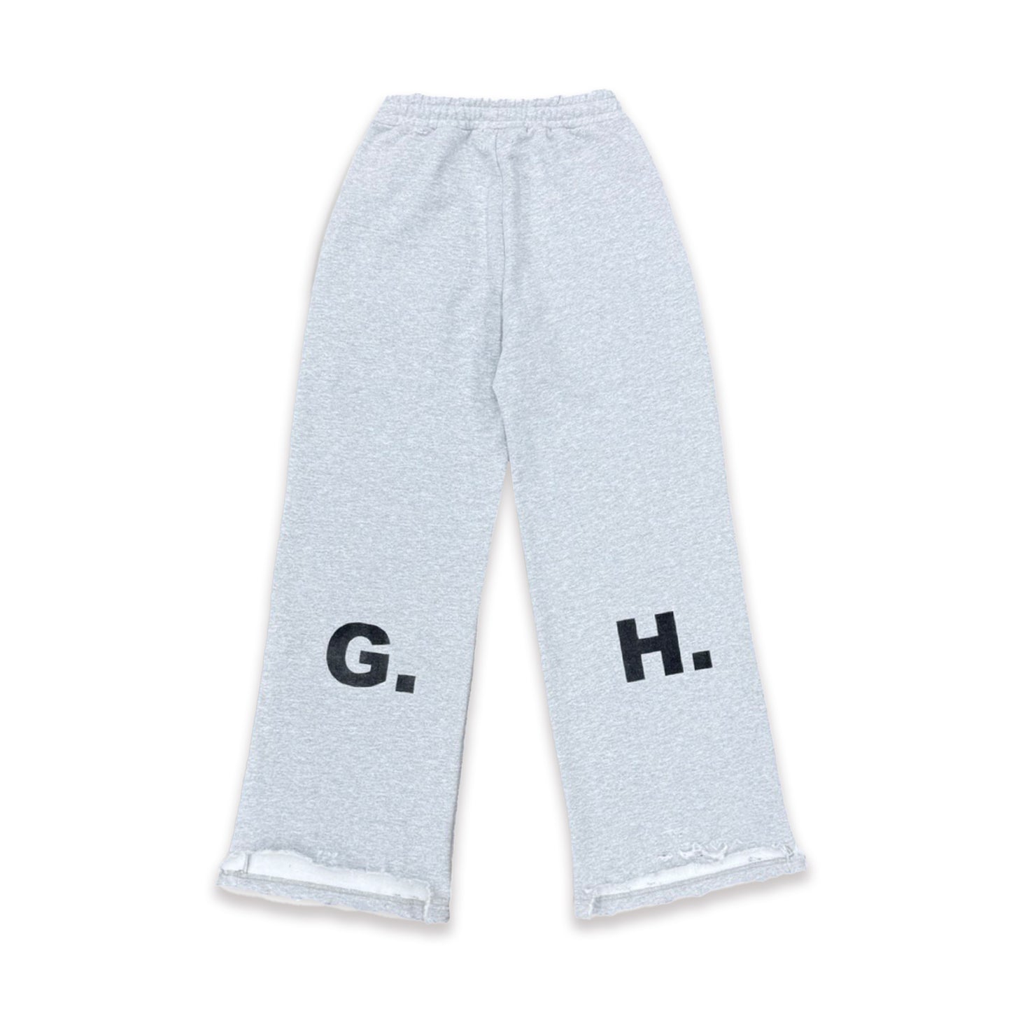 Heather Grey Distressed Wide Leg Pant