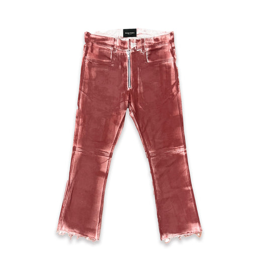 Koated Red Moto Flare Pant